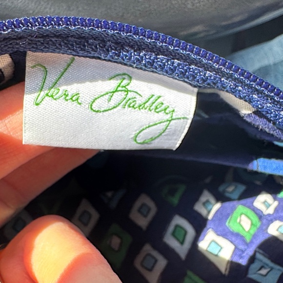 Vera Bradley Navy and Green Patterned Bag - Picture 1 of 7